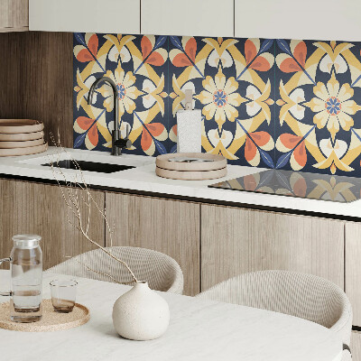 Quadratische wandpaneel selbstklebend Mandala-Motiv mit floralem Muster