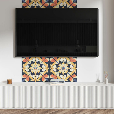 Quadratische wandpaneel selbstklebend Mandala-Motiv mit floralem Muster