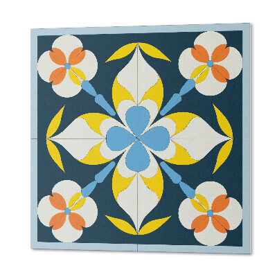 Quadratische wandpaneel Blumenmuster