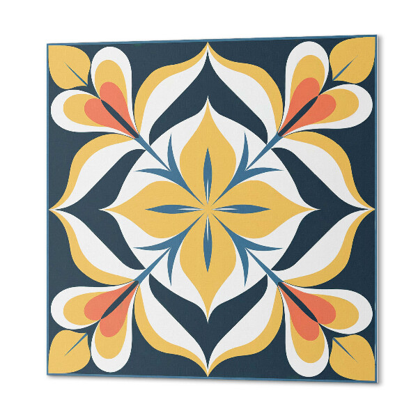 Quadratische wandpaneel Raffinierter Blumendruck