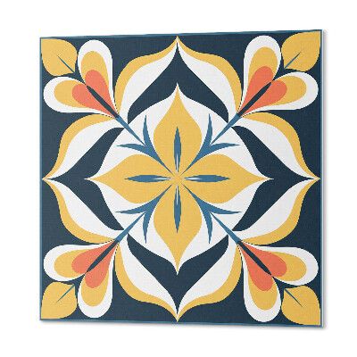 Quadratische wandpaneel Raffinierter Blumendruck