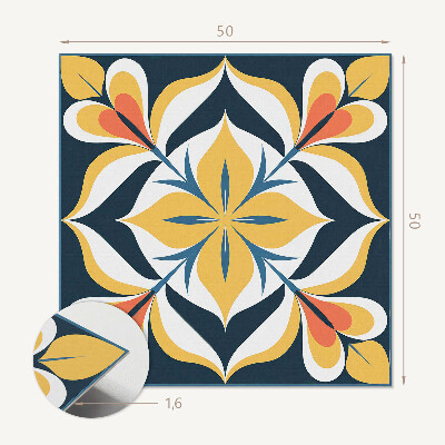 Quadratische wandpaneel Raffinierter Blumendruck
