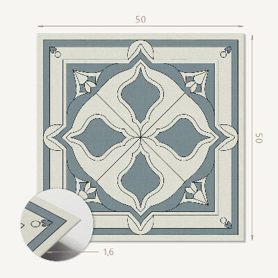 Quadratische wandpaneel selbstklebend Blumenmotiv auf Fliesen
