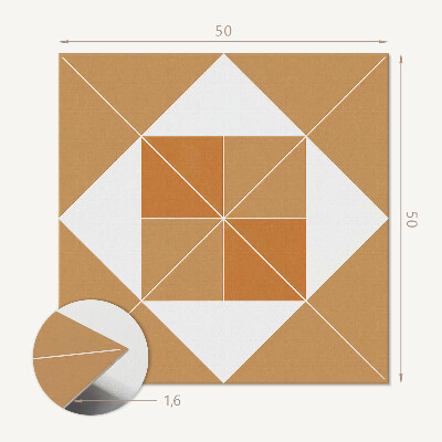 Quadratische wandpaneel Geometrisches Muster in verschiedenen Farben