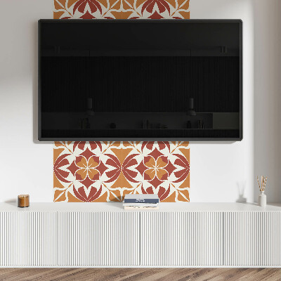 Quadratische wandpaneel Pflanzenmuster im harmonischen Stil