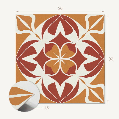 Quadratische wandpaneel Pflanzenmuster im harmonischen Stil