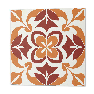 Quadratische wandpaneel selbstklebend Florales Design mit Blättern und Blüten