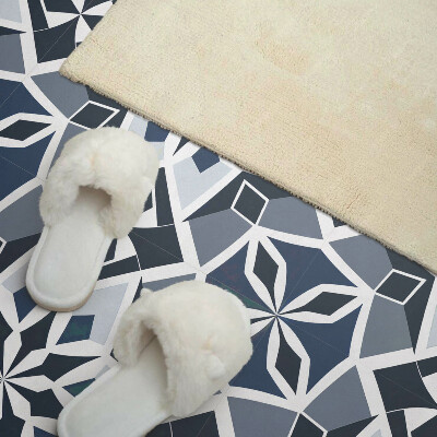 Quadratische wandpaneel selbstklebend Modernes Blumenmotiv mit Geometrie