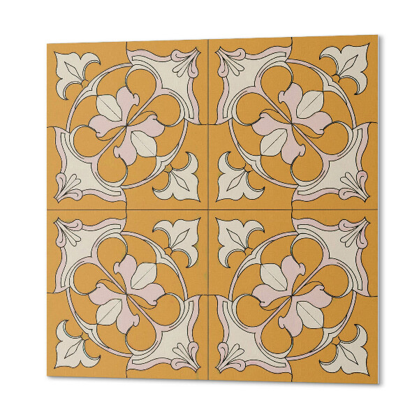 Quadratische wandpaneel Blumen im Mosaikstil