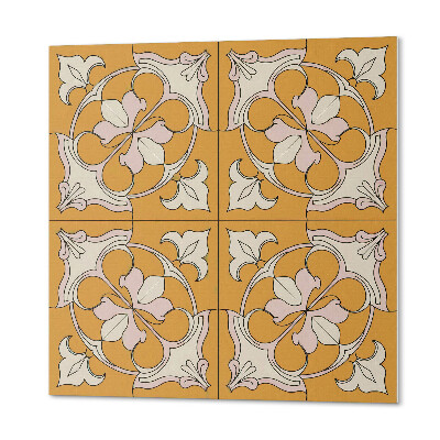Quadratische wandpaneel Blumen im Mosaikstil