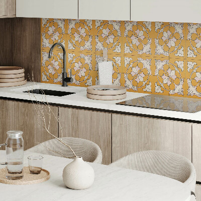 Quadratische wandpaneel Blumen im Mosaikstil