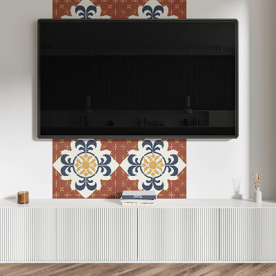 Quadratische wandpaneel selbstklebend Florales Design mit organischen Formen