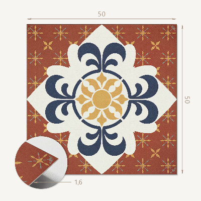 Quadratische wandpaneel selbstklebend Florales Design mit organischen Formen