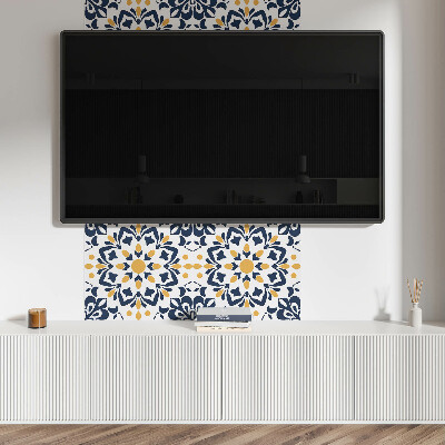 Quadratische wandpaneel selbstklebend Florale Inspirationen im Mandala-Design