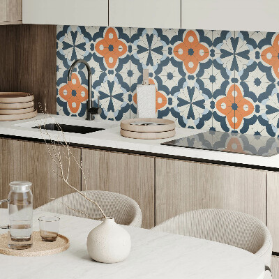 Quadratische wandpaneel Fliesendesign mit Blumen