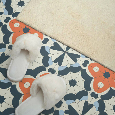Quadratische wandpaneel Fliesendesign mit Blumen