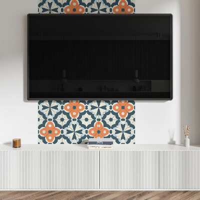 Quadratische wandpaneel Fliesendesign mit Blumen