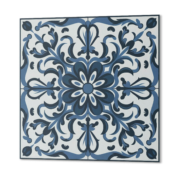 Quadratische wandpaneel Dekorative Blumen mit komplizierten Mustern