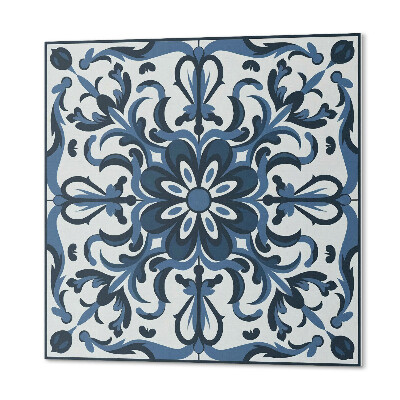 Quadratische wandpaneel Dekorative Blumen mit komplizierten Mustern