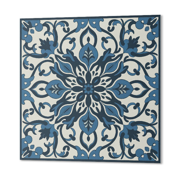 Quadratische wandpaneel Blumenmuster mit Blättern
