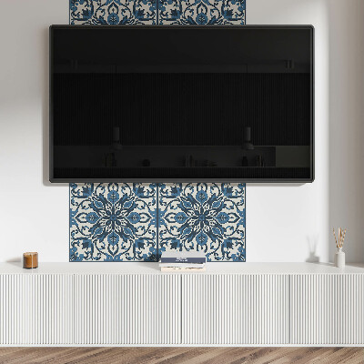 Quadratische wandpaneel Blumenmuster mit Blättern