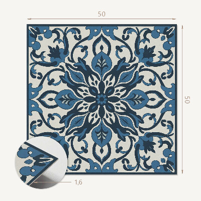 Quadratische wandpaneel Blumenmuster mit Blättern