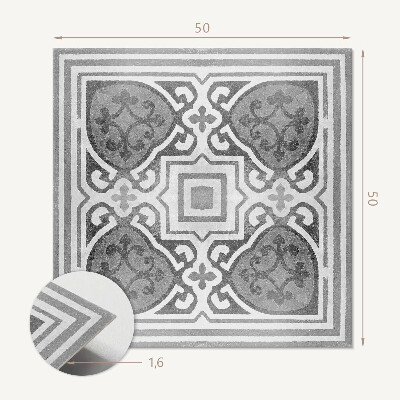 Quadratische wandpaneel Stilvolle Ornamente in perfekter Symmetrie