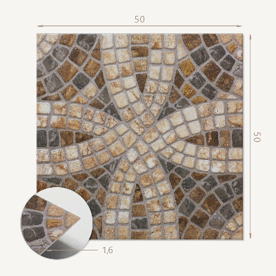 Quadratische wandpaneel selbstklebend Mosaikmuster mit gewebten Details