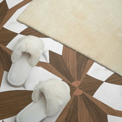 Quadratische wandpaneel Geometrische Kombination mit Holzelementen
