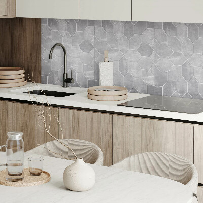 Quadratische wandpaneel selbstklebend Geometrisches Mosaik in sechseckiger Anordnung