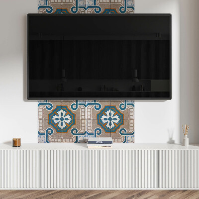 Quadratische wandpaneel selbstklebend Dekorative Ornamente im Mosaik-Ansatz