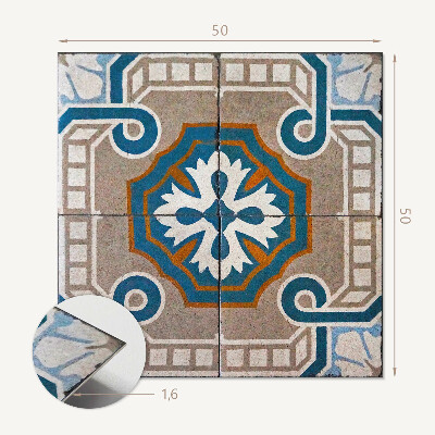 Quadratische wandpaneel selbstklebend Dekorative Ornamente im Mosaik-Ansatz