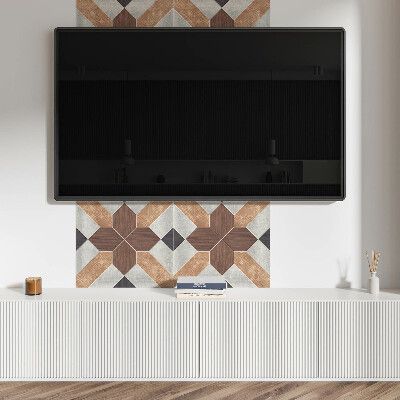 Quadratische wandpaneel selbstklebend Stilvolle Formen in geometrischem Muster