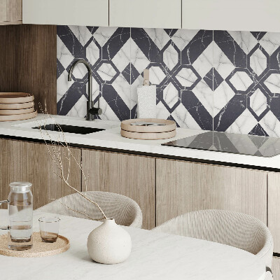 Quadratische wandpaneel selbstklebend Geometrische Motive, inspiriert von Marmor