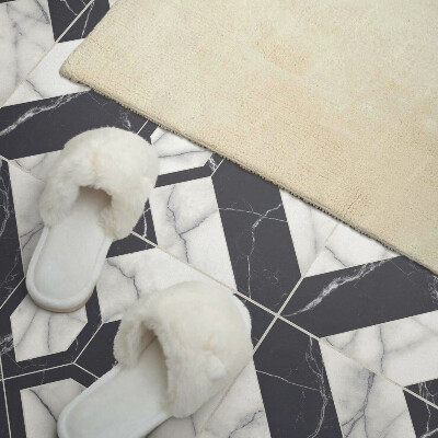 Quadratische wandpaneel selbstklebend Geometrische Motive, inspiriert von Marmor