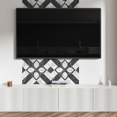Quadratische wandpaneel selbstklebend Geometrische Motive, inspiriert von Marmor