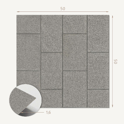 Quadratische wandpaneel Steinfliesenmotiv