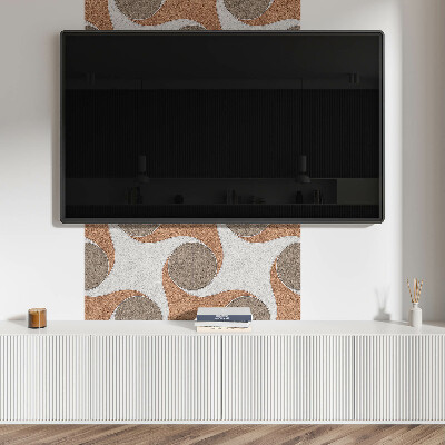 Quadratische wandpaneel selbstklebend Runde Wellen in Harmonie