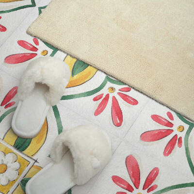 Quadratische wandpaneel selbstklebend Rahmen mit floralem Muster