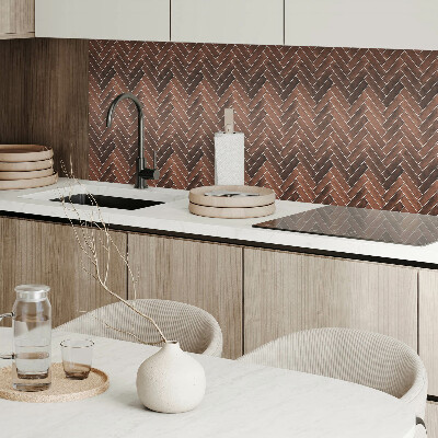 Quadratische wandpaneel Fischgrätenmuster im Holzdesign