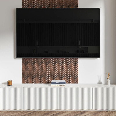 Quadratische wandpaneel Fischgrätenmuster im Holzdesign
