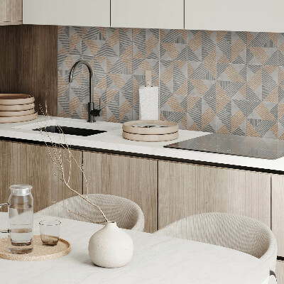 Quadratische wandpaneel selbstklebend Geometrische Dreiecke mit Stil