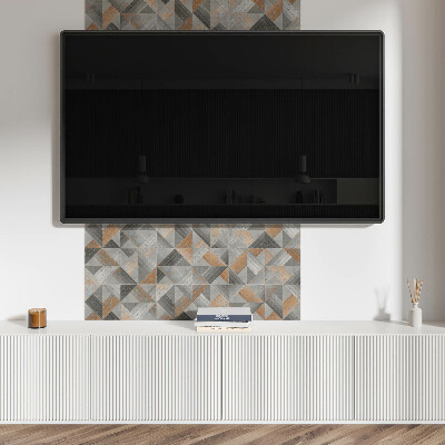 Quadratische wandpaneel selbstklebend Geometrische Dreiecke mit Stil