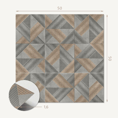 Quadratische wandpaneel selbstklebend Geometrische Dreiecke mit Stil