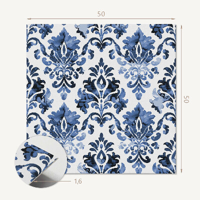 Quadratische wandpaneel Blumenmuster im Barockstil