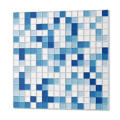 Quadratische wandpaneel selbstklebend Blaues Mosaik mit subtilen Farbverläufen