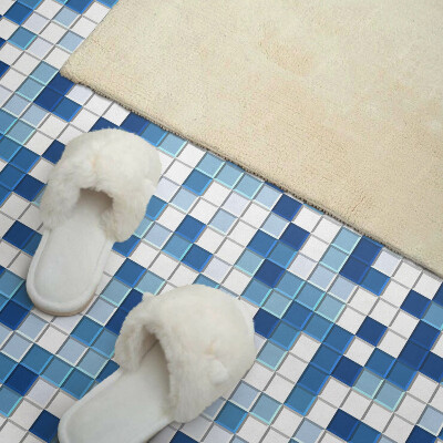 Quadratische wandpaneel selbstklebend Blaues Mosaik mit subtilen Farbverläufen