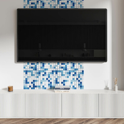 Quadratische wandpaneel selbstklebend Blaues Mosaik mit subtilen Farbverläufen