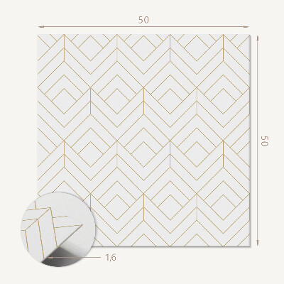 Quadratische wandpaneel selbstklebend Stilvolles geometrisches Muster mit Rauten