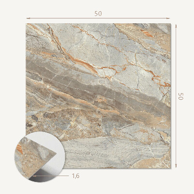 Quadratische wandpaneel Die Eleganz von Marmor mit sichtbaren Adern